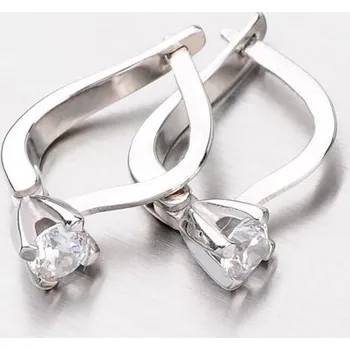 Náušnice Dámské náušnice bílé zlato 585 zirkon DZ1964B