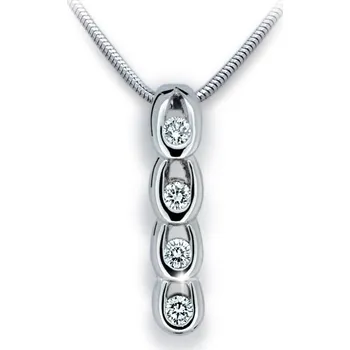 Přívěsek Dámský přívěsek bílé zlato 585/000 přírodní diamant 0.120 ct G/SI DF1683 bez řetízku