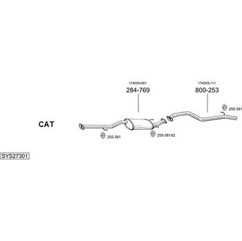 Výfuková trubka výfuková trubka zadní Bosal 800-253