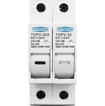 Pojistkový odpínač TOMZN DC 2P 1100V pro 10x38mm