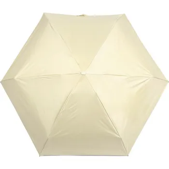 Skládací mini deštník s pevným pouzdrem, barva 1 béžová nejsv.
