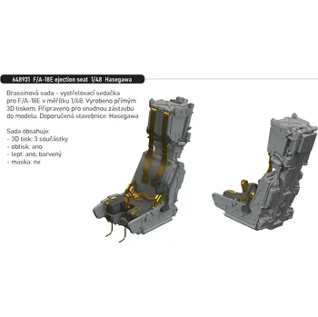 Plastikový model Eduard 1/48 F/A-18E ejection seat (HASEGAWA)