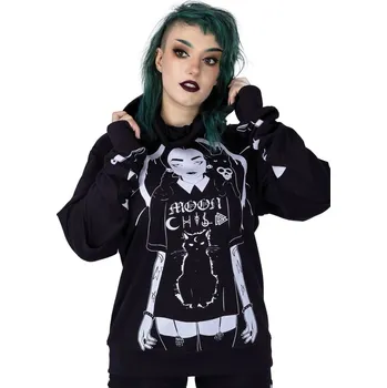 Dámská mikina mikina s kapucí dámské - WEDNESDAY MOON - HEARTLESS - POI1293 - S