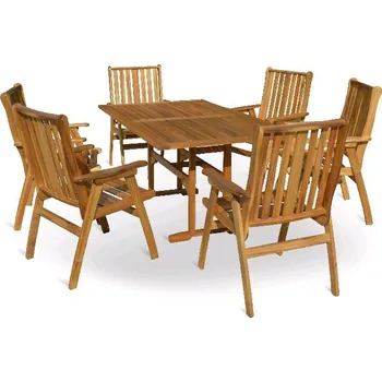 Zahradní sestava NEVADA 6 - zahradní nábytek, tropické dřevo Akácie