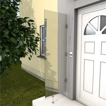 Stříška nad vchodové dveře Gutta Boční stěna Guttavordach HD Varianta: 180 x 60 cm, stříbrná/čirá