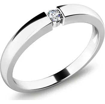 Šperk Zásnubní prsten bílé zlato 585/1000 přírodní diamant 0.053 ct G/SI ZP-10935D velikost 60