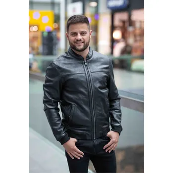 Pánská kožená bunda s úplety Divoký býk Ivos Velikost 52