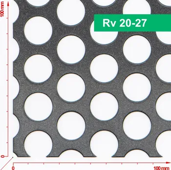 brána Branka výplň děrovaný plech, výška 180x100 cm FAB, pozink Typ děrovaného plechu: Rv 20-27