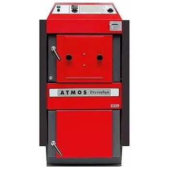 Kotel Zplyňovací kotel na dřevo ocelový ATMOS DC 25 S, výkon 25/27 kW s úpravou pro pelety DC25Ss + 3 roky záruka