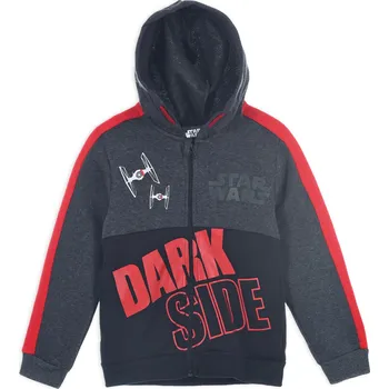 Chlapecká mikina STAR WARS Dětská mikina s kapucí STAR WARS DARK SIDE šedá 104