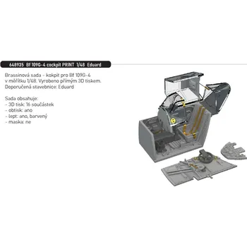 Plastikový model Eduard 1/48 Bf 109G-4 cockpit PRINT (EDUARD)