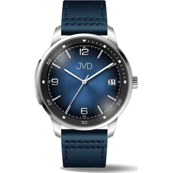 Hodinky JVD Pánské modré voděodolné ocelové hodinky s modrým řemínkem JVD JC417.1