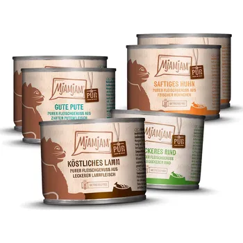 Krmivo pro kočku MjAMjAM Mixpaket V Čistý požitek z masa 6 × 200 g 6 x 200 g