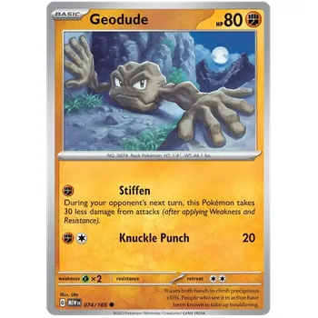 Sběratelská karetní hra Pokémon TCG Geodude 074/165