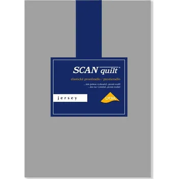 Prostěradlo SCANquilt napínací prostěradlo JERSEY ELASTIC LYCRA středně šedá výška matrace do 30 cm 180 x 200 cm