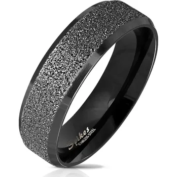 Prsten Pánský černý ocelový prsten