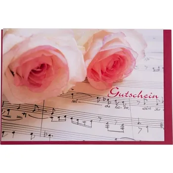 musikboutique Přání do obálky RŮŽE S PARTITUROU