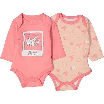 Sada 2 kusy kojenecké body s dlouhým rukávem 62/68