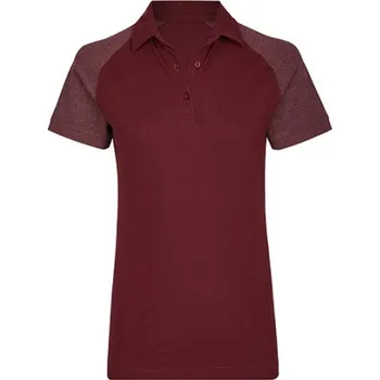 Dámské tričko Miners mate Dámské polo triko MY420 Burgundy-Heather Burgundy XXL