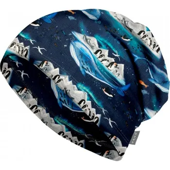 Čepice UNUO Dětská fleecová čepice Homeless, tučňáci