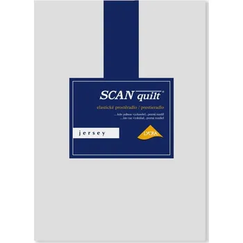 Prostěradlo SCANquilt napínací prostěradlo JERSEY ELASTIC LYCRA světle šedá výška matrace do 30 cm 180 x 200 cm