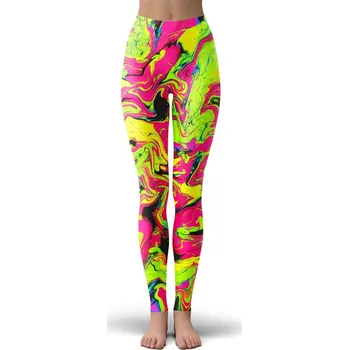 Dámské legíny Dámské sexy legíny s barevným potiskem 3D Velikost: S, Barva (Varianta): legíny