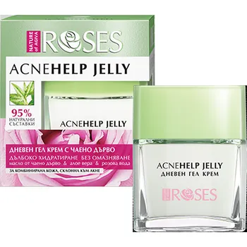 Přípravek na opalování Agiva Denní gélový krém s růžovou vodou, aloe vera a tea tree proti akné 50 ml