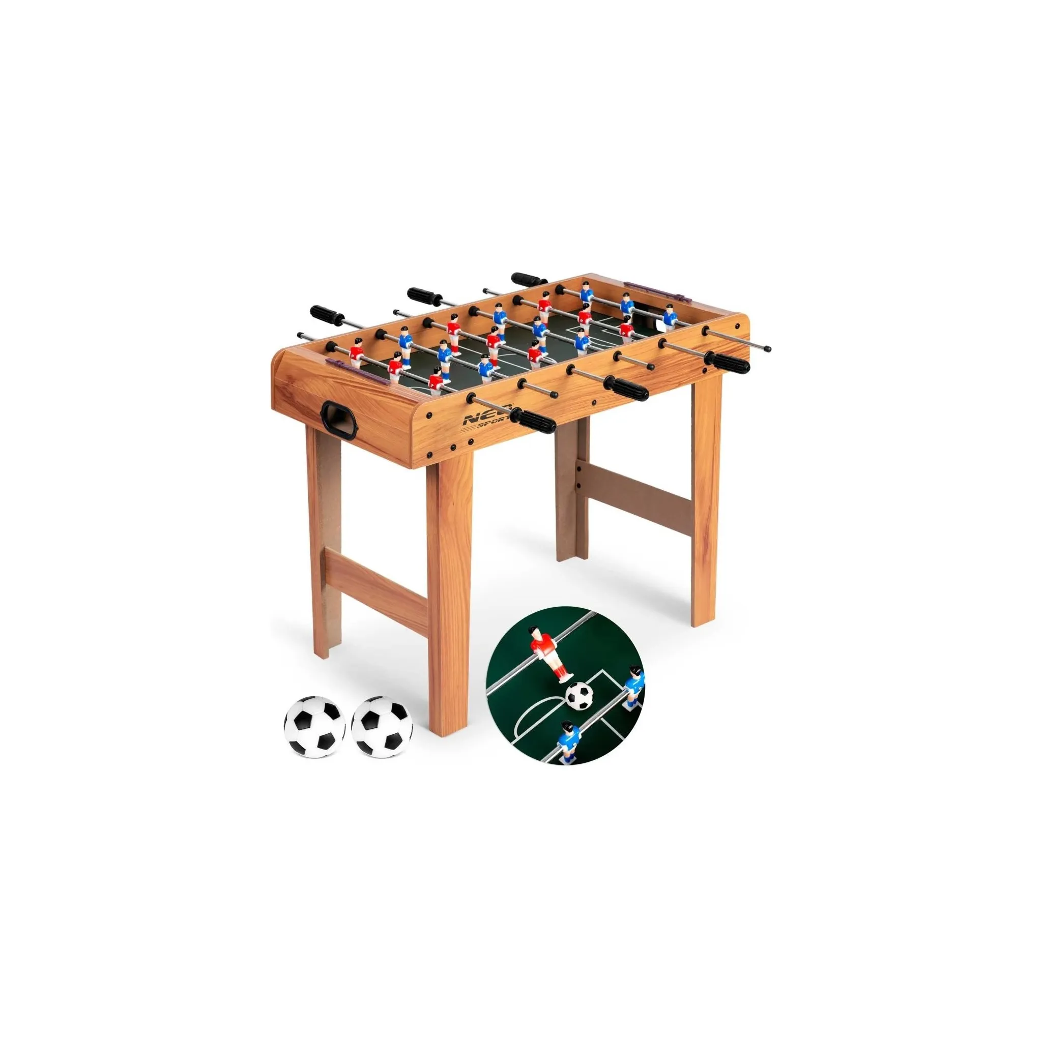 foto Stolní fotbal Neo-Sport Dřevěný stolní fotbal NS-802 přírodní