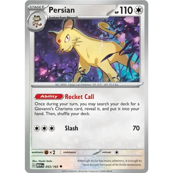 Karetní hra Pokémon TCG Persian 053/165