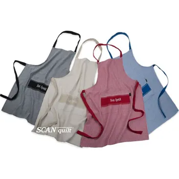 Kuchyňská zástěra SCANquilt zástěra BON APETIT červenobílá 60 x 80 cm