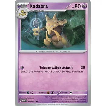 Sběratelská karetní hra Pokémon MEW 064/165 Kadabra - 151 Stav: Near Mint, Verze: NORMAL