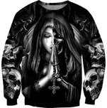 Unisex mikina s 3D potiskem Gothic Tattoo Velikost: XS, Barva (Varianta): Mikina