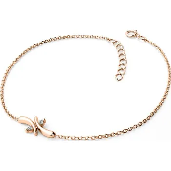 Módní doplněk Dámský náramek žluté zlato 585/1000 přírodní diamant 0.030 ct G/SI s brilianty 10851-NR01-CV délka 19 cm