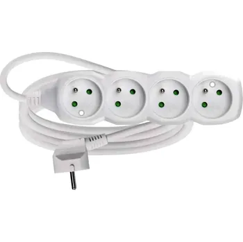 Prodlužovací kabel Prodlužovací kabel EMOS bílý Počet: 4 zásuvky, Délka: 2m