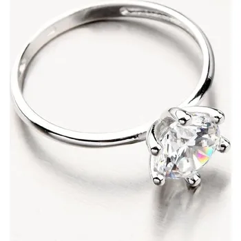 Prsten Dámský prsten bílé zlato 585 zirkon GZ2486B velikost 54