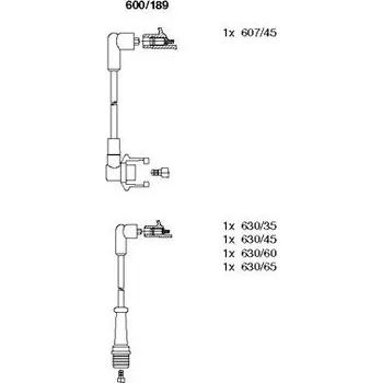 Zapalovací kabel Sada kabelů pro zapalování, , BREMI, 600/189
