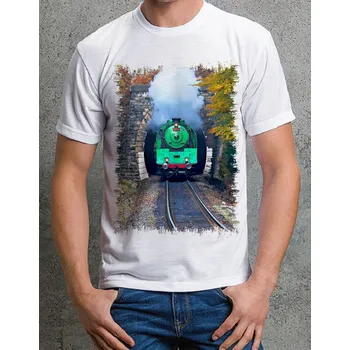 Pánské tričko tričko s lokomotivou 486 007 3XL