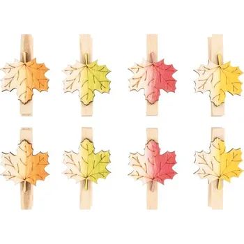 Anděl Přerov, s.ro. Listy dřevěné na kolíčku 3 cm, 8 ks