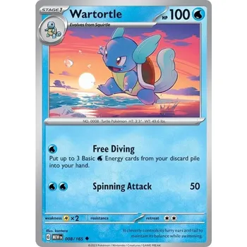 Karetní hra Wartortle 008/165 - Scarlet & Violet 151 Typ karty: Non-Holo