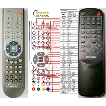 Dálkový ovladač OTAVA TD19 - kompatibilní značkový dálkový ovladač General