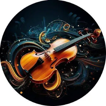 Jedlá dekorace na dort Jedlý papír housle 19,5cm - PICTURE