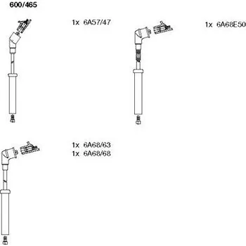 Zapalovací kabel Sada kabelů pro zapalování, , BREMI, 600/465