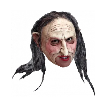 Karnevalová maska Maska - Čarodějnice s otevřenou pusou a s vlasy