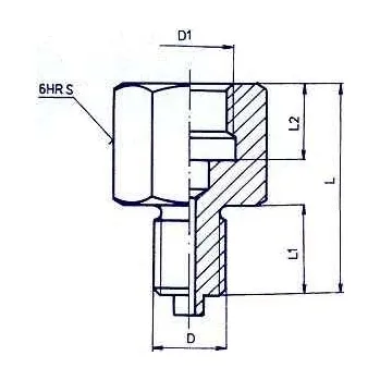Příslušenství k čerpadlu Armaturka Vranová Lhota, a.s. přípojka AN 137524E.3, G1/4" F x 1/4" NPT M NEREZ 1.4301