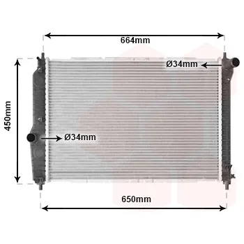 Chladič motoru Chladič, chlazení motoru VAN WEZEL 81002067