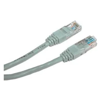 Síťový kabel Síťový LAN kabel UTP patchcord, Cat.6, RJ45 samec - RJ45 samec, 5 m, nestíněný, šedý, economy
