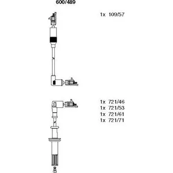 Zapalovací kabel Sada kabelů pro zapalování, , BREMI, 600/489
