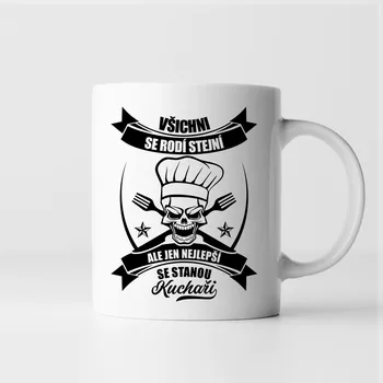 Žertovný předmět Všichni se rodí stejní, ale jen nejlepší se stanou kuchaři - hrnek