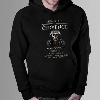 Žertovný předmět Jsem kluk z července - mám 3 tváře - pánská mikina s potiskem