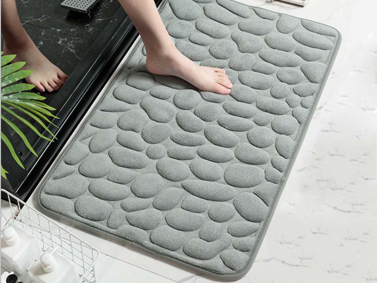 XPOSE® Koupelnová předložka s pamětovou pěnou ERIS - světle šedá 50x80 cm, + Prodloužená možnost vrácení zboží do 50 dnů